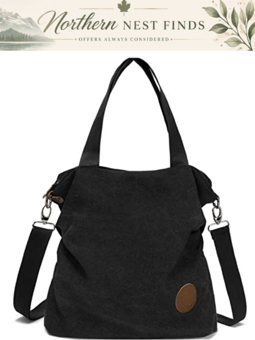 Canvas Crossbody Shoulder Tote Bag Women Handbag Casual Purse